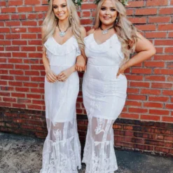 D & J Industries Dressed In White Dress - White Sale!