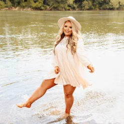 D & J Industries Sale! Every Little Thing Dress - Ivory