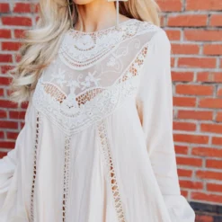 D & J Industries Sale! Every Little Thing Dress - Ivory