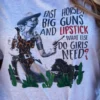 Bling-A-Gogo Tees Fast Horses Big Guns And Lipstick Tee