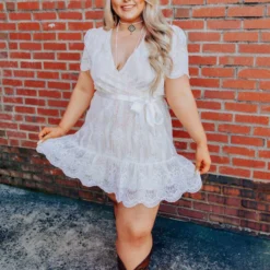 D & J Industries Feelin' Flirty Dress - White