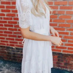 D & J Industries Feelin' Flirty Dress - White