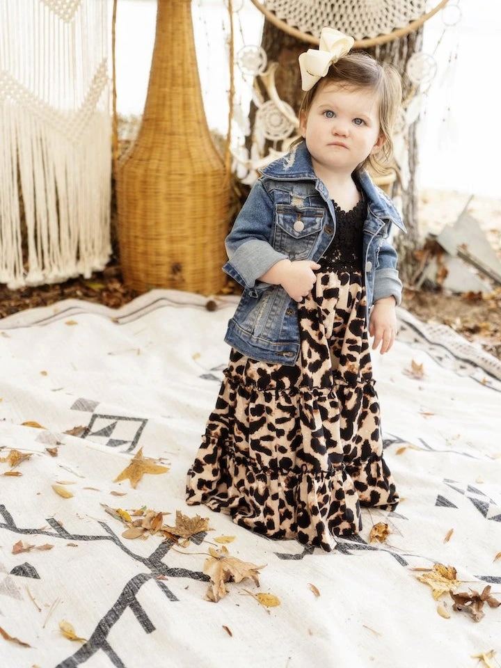 Dongguan Haohoo Clothing CO., Ltd Sale! Girls Southbound Dress - Black Top With Leopard Skirt 2 Dongguan Haohoo Clothing CO., Ltd Sale! Girls Southbound Dress - Black Top With Leopard Skirt