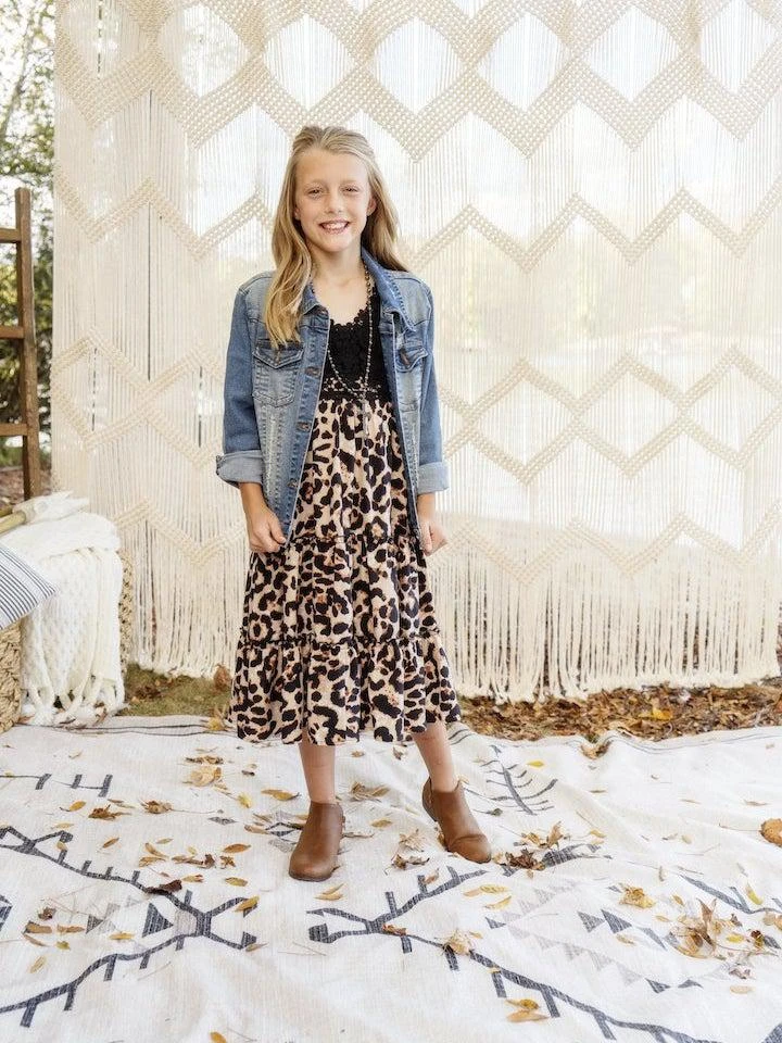 Dongguan Haohoo Clothing CO., Ltd Sale! Girls Southbound Dress - Black Top With Leopard Skirt 4 Dongguan Haohoo Clothing CO., Ltd Sale! Girls Southbound Dress - Black Top With Leopard Skirt