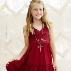 Dongguan Haohoo Clothing CO., Ltd Girls Southbound Dress - Wine Sale!