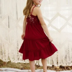 Dongguan Haohoo Clothing CO., Ltd Girls Southbound Dress - Wine Sale!