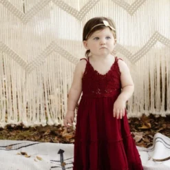 Dongguan Haohoo Clothing CO., Ltd Girls Southbound Dress - Wine Sale!