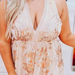 D & J Industries Co., LTD. Golden Goddess Sequin Dress Bridal