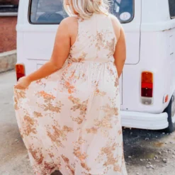 D & J Industries Co., LTD. Golden Goddess Sequin Dress Bridal