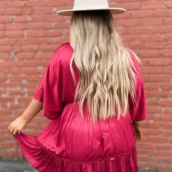 Dongguan Haohoo Clothing CO., Ltd Hard To Forget Dress - Burgundy Sale! 4 Dongguan Haohoo Clothing CO., Ltd Hard To Forget Dress - Burgundy Sale!