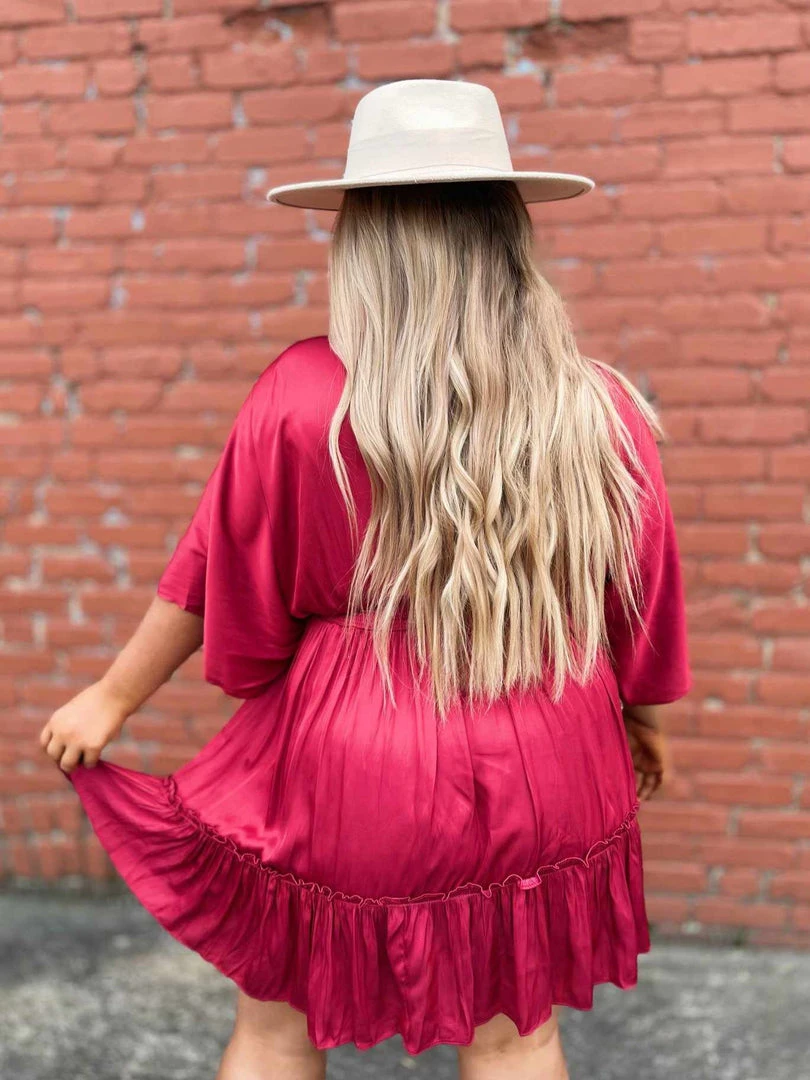 Dongguan Haohoo Clothing CO., Ltd Hard To Forget Dress - Burgundy Sale! 2 Dongguan Haohoo Clothing CO., Ltd Hard To Forget Dress - Burgundy Sale!