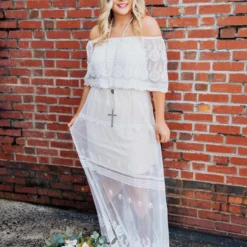 D & J Industries Heart Skips A Beat Dress - Ivory