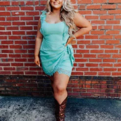 D & J Industries Hello Beautiful Dress - Mint