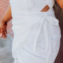 D & J Industries Hello Beautiful Dress - White Sale!