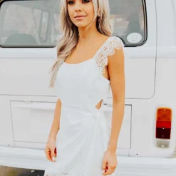 D & J Industries Hello Beautiful Dress - White Sale!