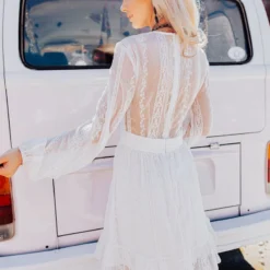 D & J Industries Hit The Town Dress - White Sale!