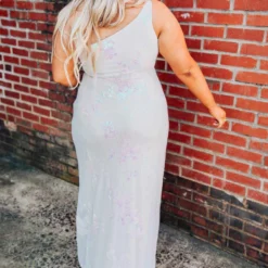 D & J Industries Hollywood Nights Sequin Dress - Pink Iridescent