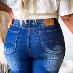 Dongguan Haohoo Clothing CO., Ltd Hot Girl Jean - Leopard Dark Wash