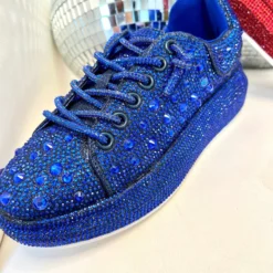 Azalea Wang Glittery Midnight Chic Sneakers