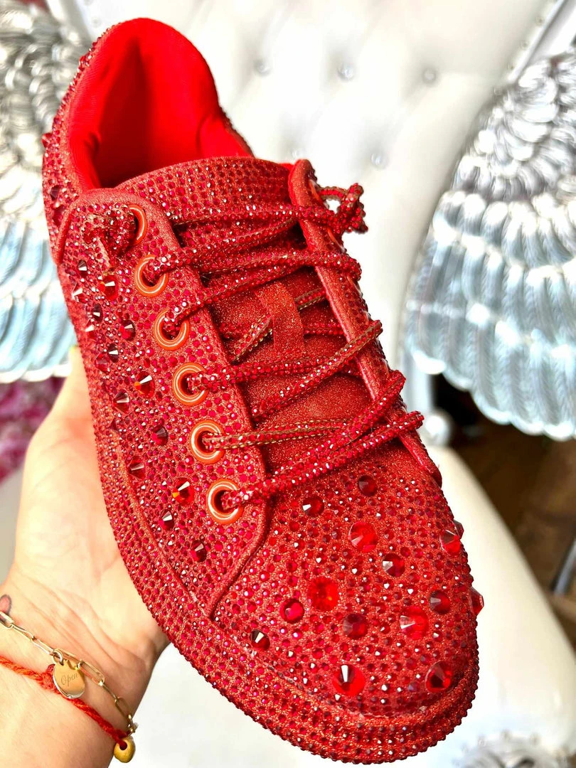Azalea Wang Glittery Red Chic Sneakers 3 Azalea Wang Glittery Red Chic Sneakers