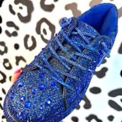 Azalea Wang Glittery Midnight Chic Sneakers