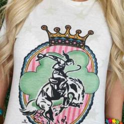 4B Custom Designs LLC New Arrivals Cowgirl Queen Star T Shirt