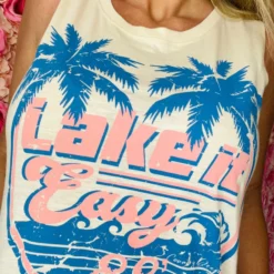 Country Deep Lake It Easy 88 Vintage Muscle Tank