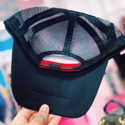 Luxe Apparel Truckin' Into Christmas Buffalo Plaid Trucker Hat