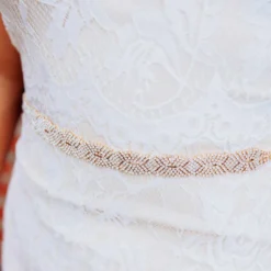 Luxe Apparel Infinite Rhinestone Belt - Black Ribbon And Gold