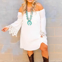 D & J Industries Lace Talk About It Tunic Dress - White 6 D & J Industries Lace Talk About It Tunic Dress - White