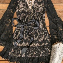 D & J Industries Co., LTD. Lacey Belle Dress - Black