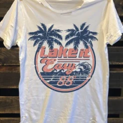 Country Deep Lake It Easy Distressed Tee