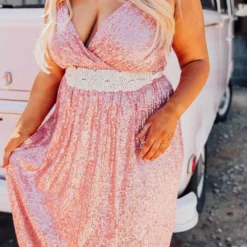 D & J Industries Livin' The Dream Dress - Cinnamon Sequin