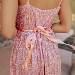 D & J Industries Livin' The Dream Dress - Cinnamon Sequin