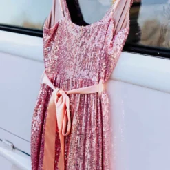 D & J Industries Livin' The Dream Dress - Cinnamon Sequin