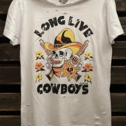 Country Deep Long Live Cowboys Distressed Tee