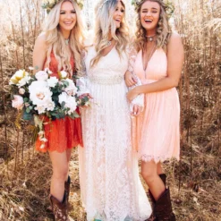 D & J Industries Look Famous Tonight Dress - White/Neutral