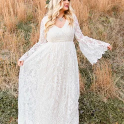 D & J Industries Look Famous Tonight Dress - White/Neutral