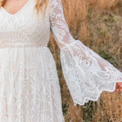 D & J Industries Look Famous Tonight Dress - White/Neutral