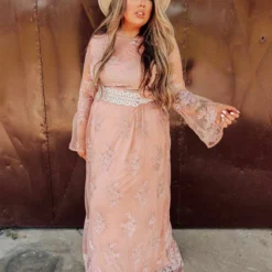 D & J Industries Magic All Around Dress - Peach