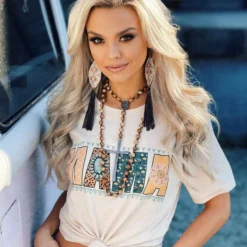 Miss Mud Pie Mama Tee - Cream Clothing