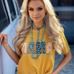 Miss Mud Pie Clothing Mama Tee - Mustard