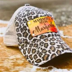 Country Rogue Mamacita Needs A Margarita - Leopard Ball Cap
