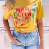 Miss Mud Pie Mamacita With Cactus Tee - Mustard