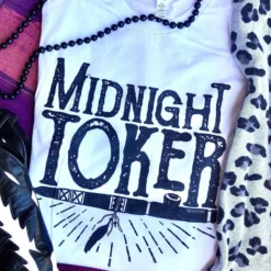 Miss Mud Pie Midnight Toker Tee - White