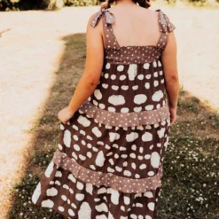 Bucket List Mocha Days Midi Dress