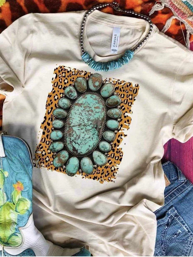 Miss Mud Pie Must Be Leopard And Turquoise Tee 1 Miss Mud Pie Must Be Leopard And Turquoise Tee