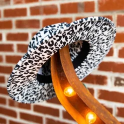 Luxe Apparel Nashville Wide Brim Hat - Snow Leopard