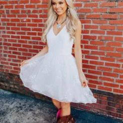 D & J Industries Need You Now Dress - White