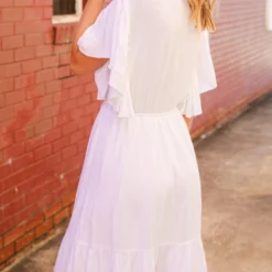 D & J Industries Never Lookin Back Dress - White Sale!